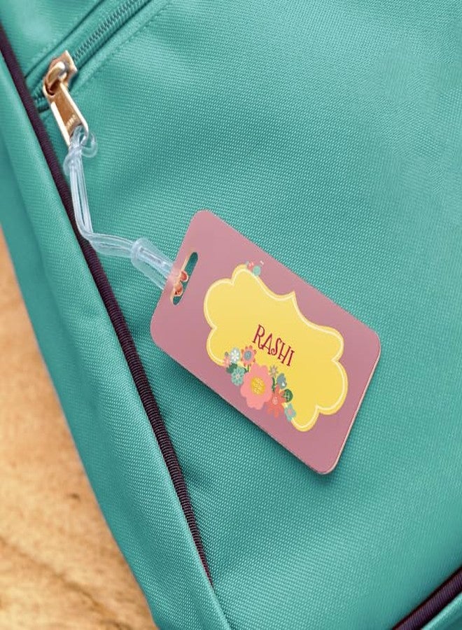 Zooboo Personalized Luggage Tag with Kid's Name, Silicon Strap Tags for Bags and Suitcase, Best Birthday Return Gift for Kids with Enchanted Garden Theme - Image 3